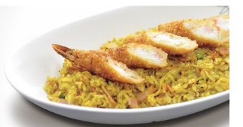 ドライカレーエビフライ