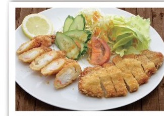 トンカツ・エビフライ定食